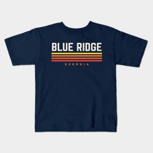 Blue Ridge Georgia Retro Vintage Stripes Kids T-Shirt